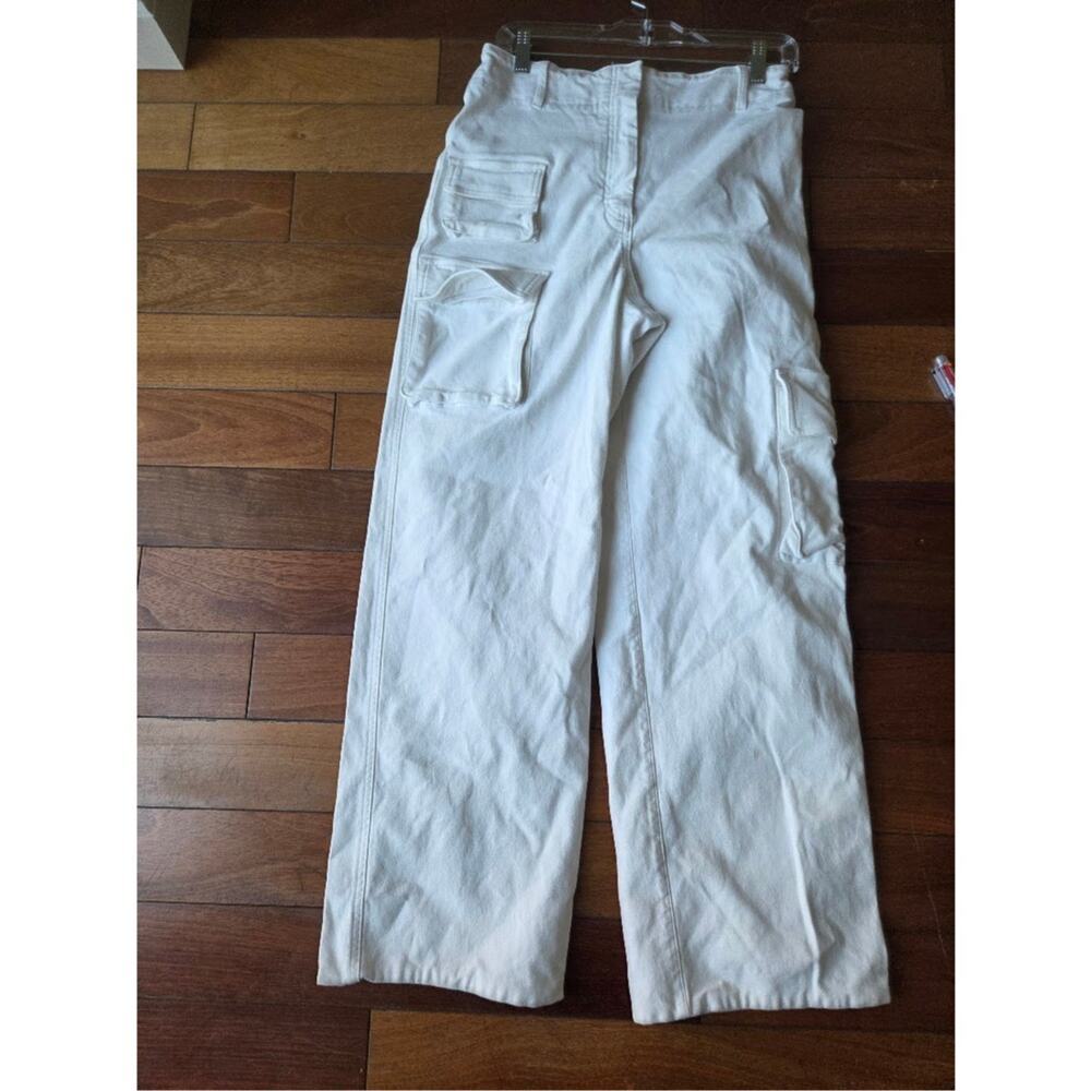 Wilfred Free Aritzia "Picture"White Straight Leg Cargo Cotton Jeans size 10 - Picture 2 of 10